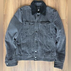 Diesel Trucker Sherpa Denim Jacket Black Large